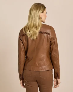 Lederjacke mit Leodetail