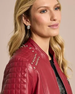 Lederjacke mit Nieten