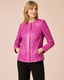 Lederjacke mit Nieten