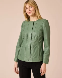 Lederjacke mit Nieten