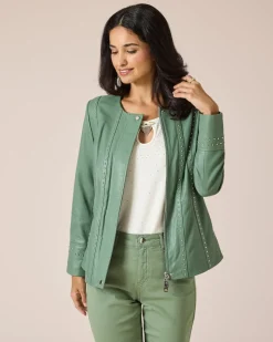 Lederjacke mit Nieten