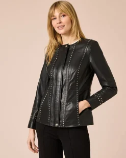 Lederjacke mit Nieten