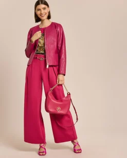 Lederjacke mit Steppung