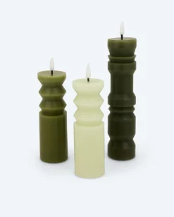 LED-Formkerzen, 3tlg.