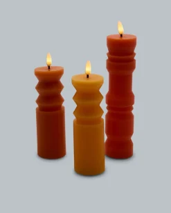 LED-Formkerzen, 3tlg.