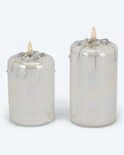 LED-Glaskerzen, 2tlg.