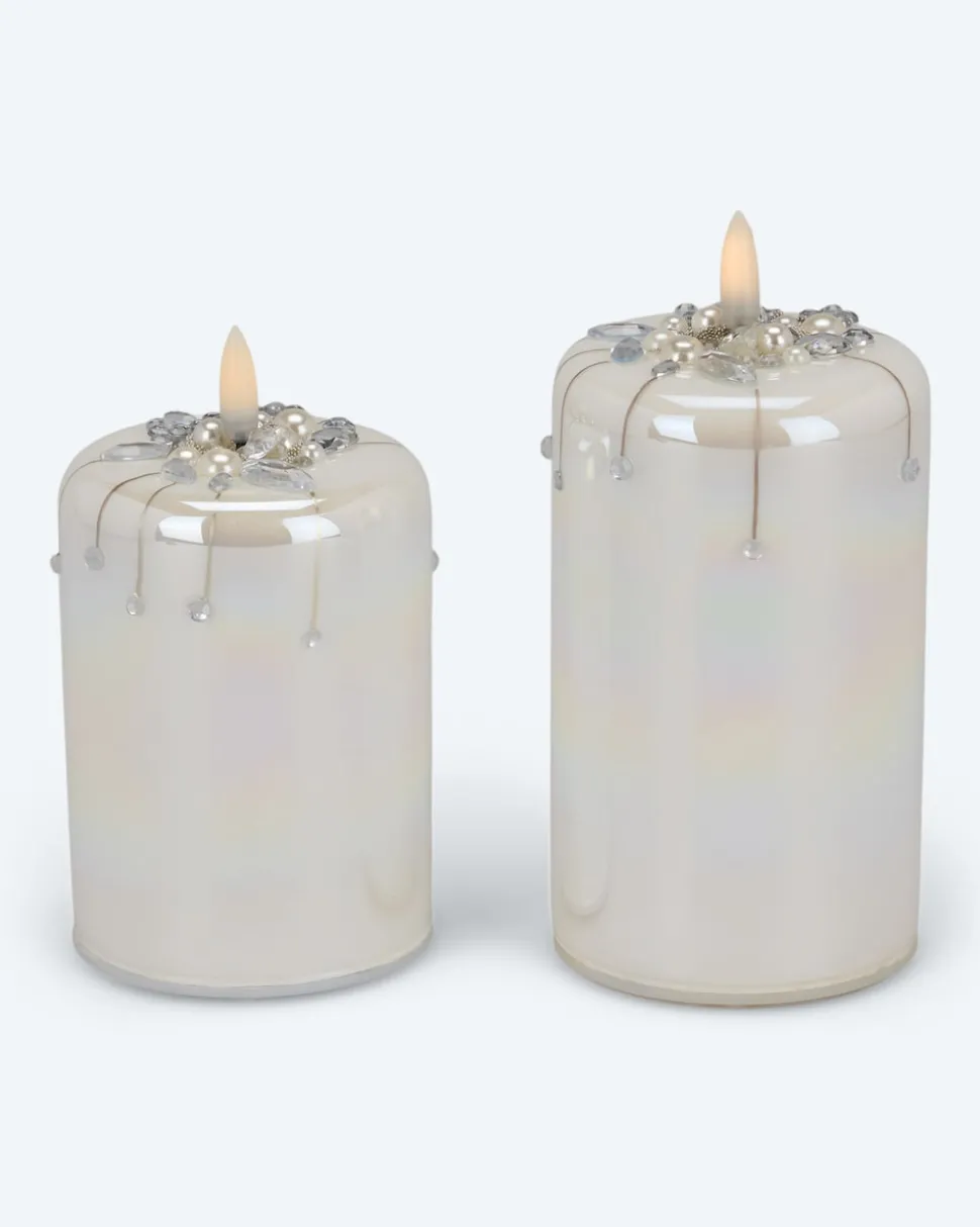 LED-Glaskerzen, 2tlg.