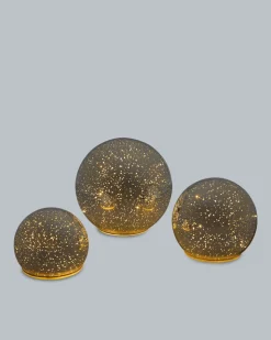 LED-Glaskugel Outdoor Twinkle, 3tlg.