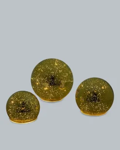 LED-Glaskugel Outdoor Twinkle, 3tlg.
