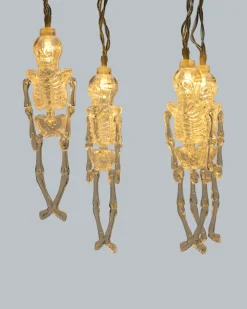 LED-Halloween-Lichterkette "Skeletti"