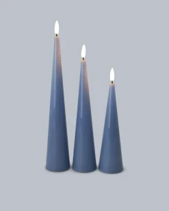 LED-Kerzen in Kegelform, 3tlg.