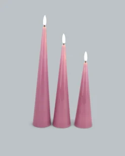 LED-Kerzen in Kegelform, 3tlg.