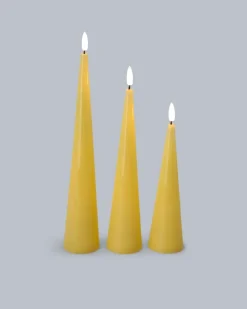 LED-Kerzen in Kegelform, 3tlg.