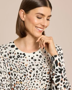 Leopullover mit Strass