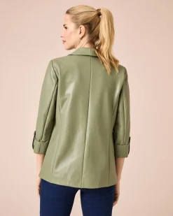 Longblazer im Lederlook