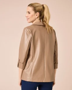 Longblazer im Lederlook