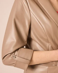 Longblazer im Lederlook