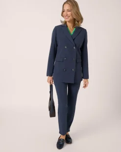 Long-Blazer mit Reverskragen