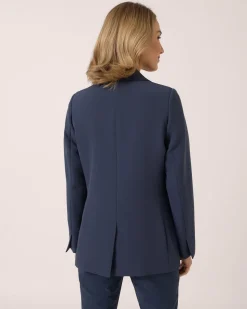 Long-Blazer mit Reverskragen