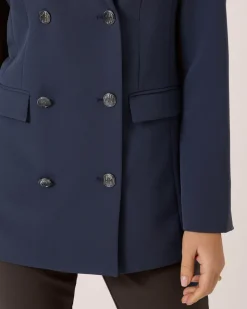 Long-Blazer mit Reverskragen