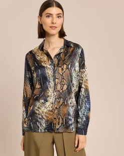 Longbluse mit Animalprint