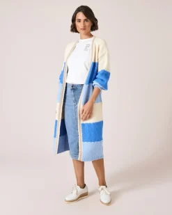 Long-Cardigan in offener Form