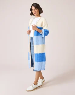 Long-Cardigan in offener Form
