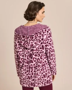 Long-Cardigan mit Animal-Jacquard