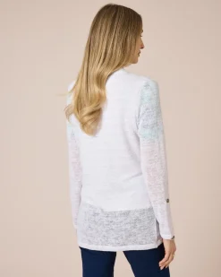 Longcardigan mit Metallicgarn