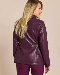 Longjacke aus Lederimitat