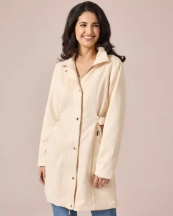 Longjacke in Velours-Optik