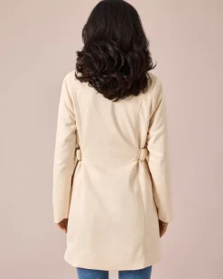 Longjacke in Velours-Optik