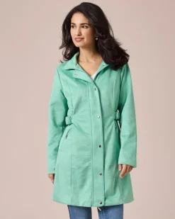 Longjacke in Velours-Optik