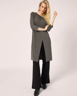Longshirt mit Schlitz