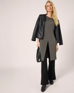 Longshirt mit Schlitz