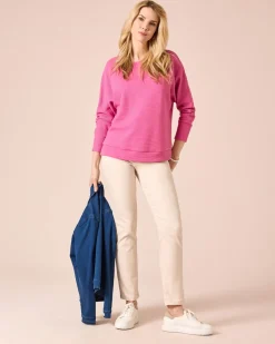 Lux Sweater mit Fledermaus-Ärmel