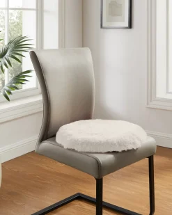 Luxus Hochflor Fell-Optik Sitzkissen, 2 Stk.