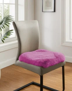 Luxus Hochflor Fell-Optik Sitzkissen, 2 Stk.