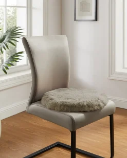 Luxus Hochflor Fell-Optik Sitzkissen, 2 Stk.