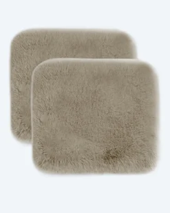 Luxus Hochflor Fell-Optik Sitzkissen, 2 Stk.