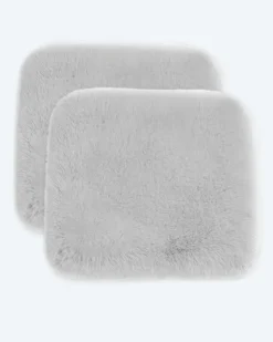 Luxus Hochflor Fell-Optik Sitzkissen, 2 Stk.