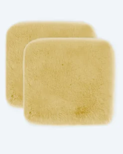 Luxus Hochflor Fell-Optik Sitzkissen, 2 Stk.
