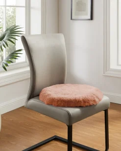 Luxus Hochflor Fell-Optik Sitzkissen, 2 Stk.