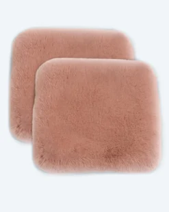 Luxus Hochflor Fell-Optik Sitzkissen, 2 Stk.