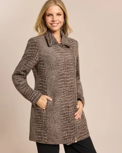Mantel im Schlangen-Look