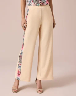 Marlenehose mit bedrucktem Streifen