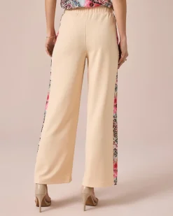 Marlenehose mit bedrucktem Streifen