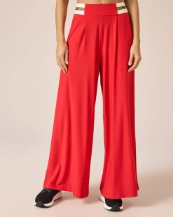 Marlenehose mit Logobund