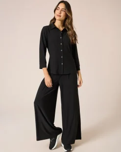 Marlenehose mit Logobund