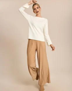 Marlenehose mit Logobund